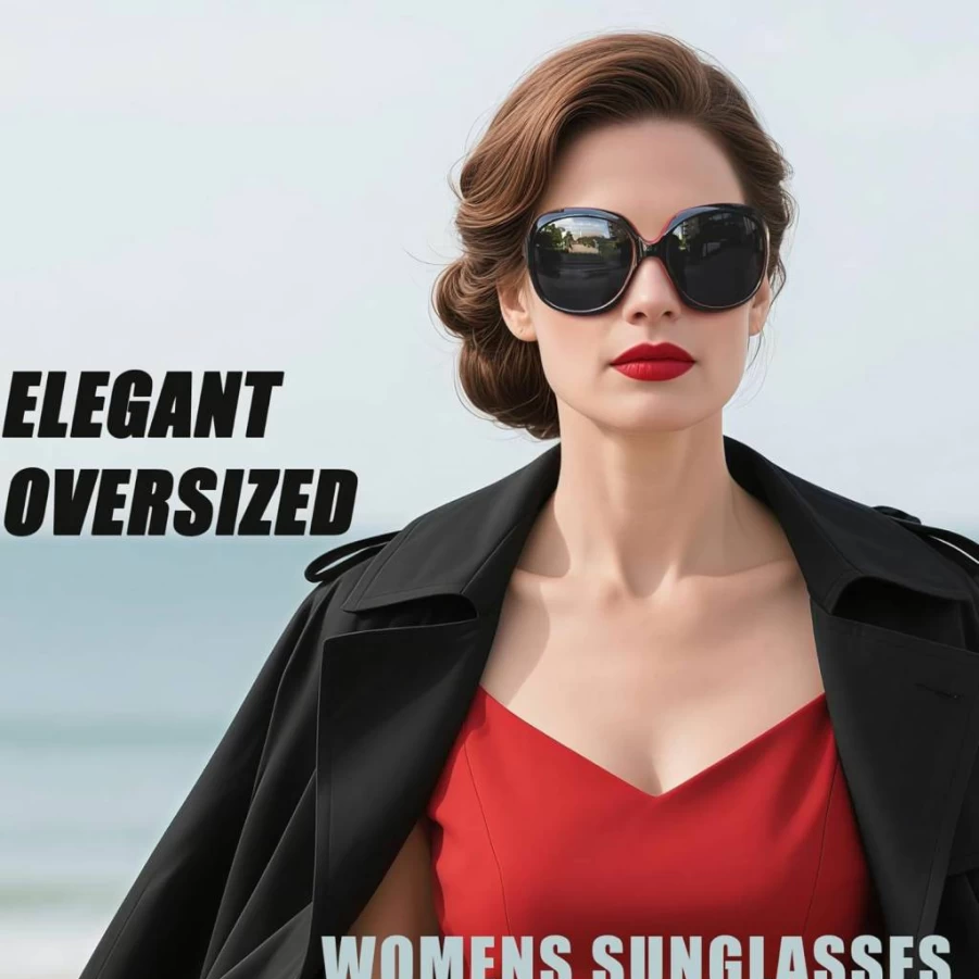 Joopin Oversized Polarized Sunglasses for Women - UV Protective Large Frame Driving Shades Trendy Big Sunnies