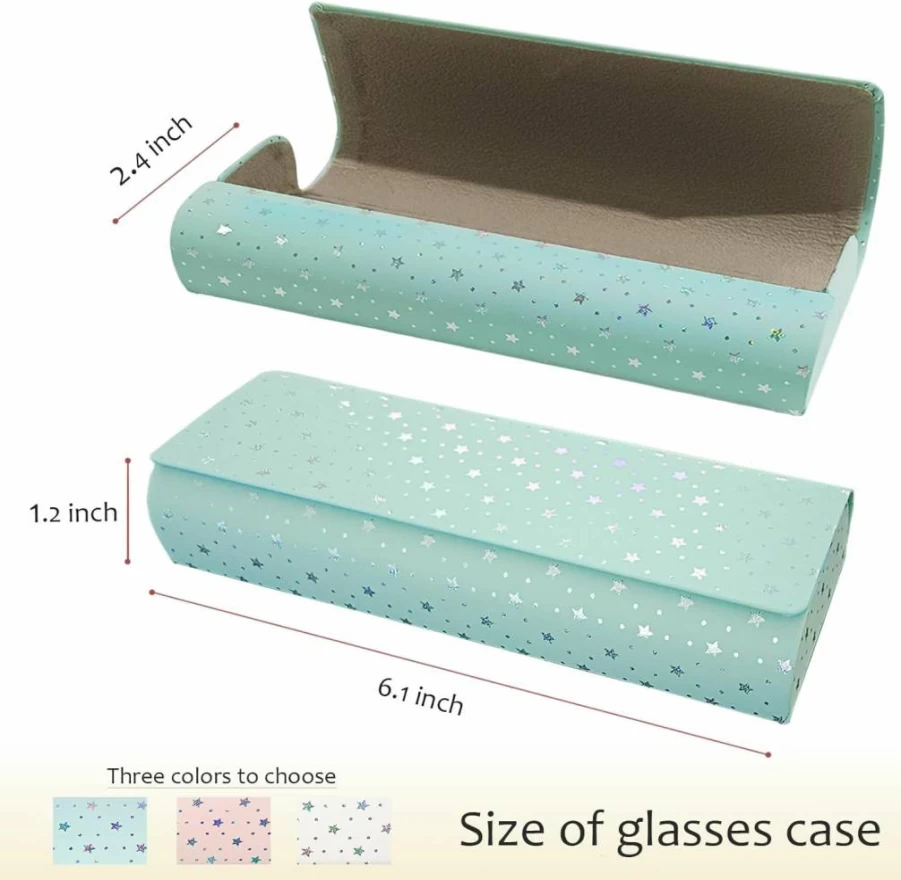 HSYMQ 3-Pack Hard Shell Glasses Case for Men & Women - Durable Eyeglasses and Sunglasses Storage Box