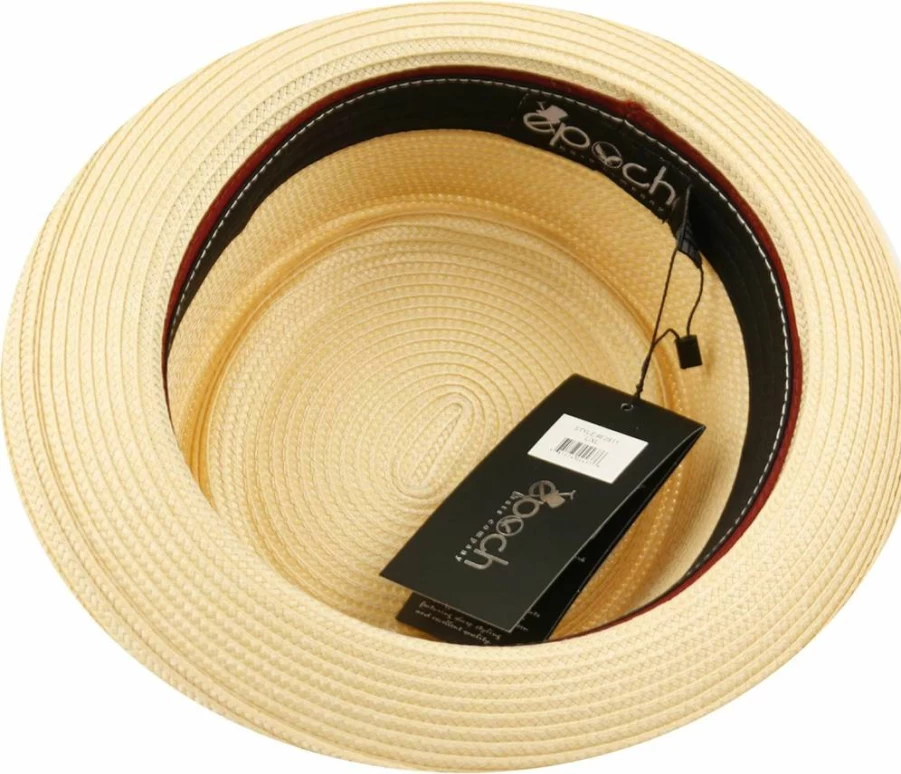 Epoch Hats Men's Stylish Summer Straw Fedora Hat with Upturned Brim – Derby Pork Pie Design