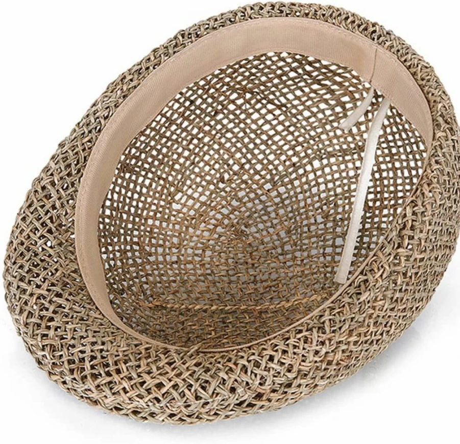 Brcus Men's Summer Straw Ivy Cap - Breathable Mesh Newsboy Beret for Driving & Outdoor Activities