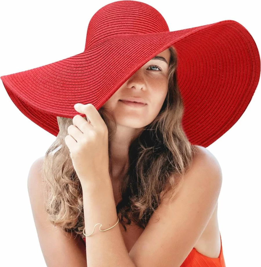 ASSQI Women's Foldable Wide-Brim Sun Hat for Beach & Summer - UPF 50+ UV Protection