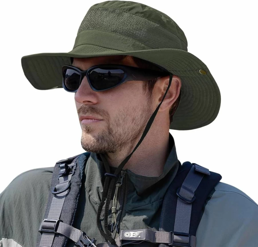 ZOORON UPF 50+ Wide Brim Sun Hat for Men & Women - Breathable Fishing Hat for Safari, Beach, Hiking, Gardening Outdoor Activities