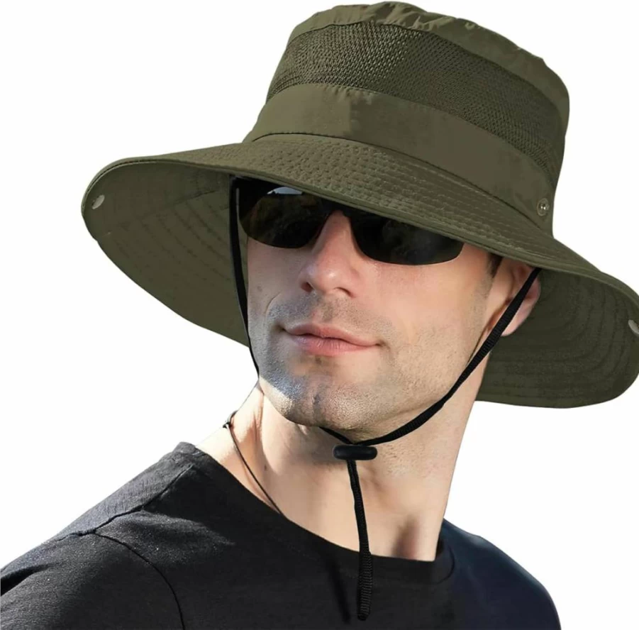 ZOORON UPF 50+ Wide Brim Sun Hat for Men & Women - Breathable Fishing Hat for Safari, Beach, Hiking, Gardening Outdoor Activities