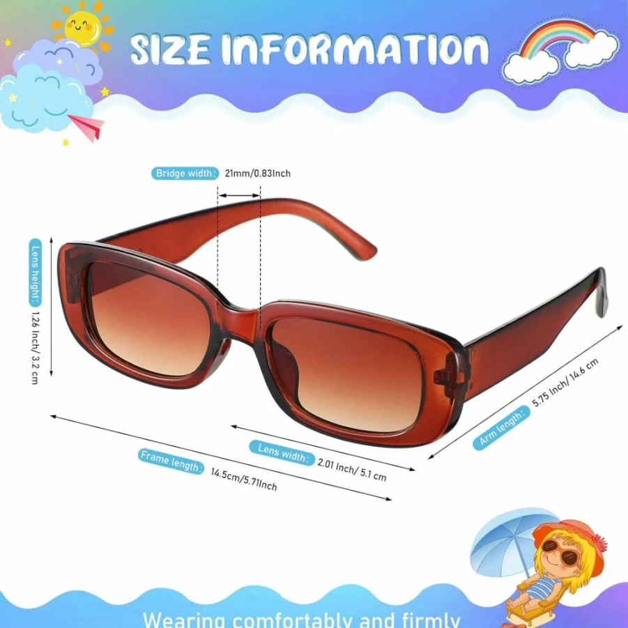 Ecally Retro Square Sunglasses for Women & Men - 72 Pack Multicolor Y2K Trendy Driving Glasses, 90s Style Eyewear Accessories