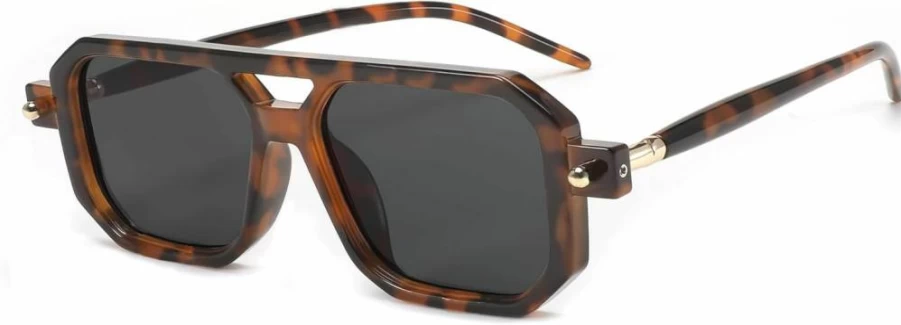 BUTABY Retro 70s Square Aviator Sunglasses for Women & Men, Vintage UV400 Protection Plastic Frame Trendy Sun Glasses