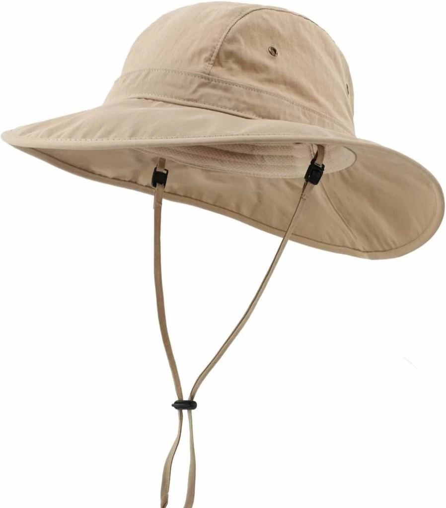 Home Prefer UPF 50+ Men's Wide Brim Sun Hat for Summer - Bucket Fishing Safari Hat with UV Protection