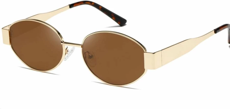 Kimorn Retro Oval Sunglasses for Women & Men – Classic UV400 Protection Shades – Trendy Vintage Style K1653