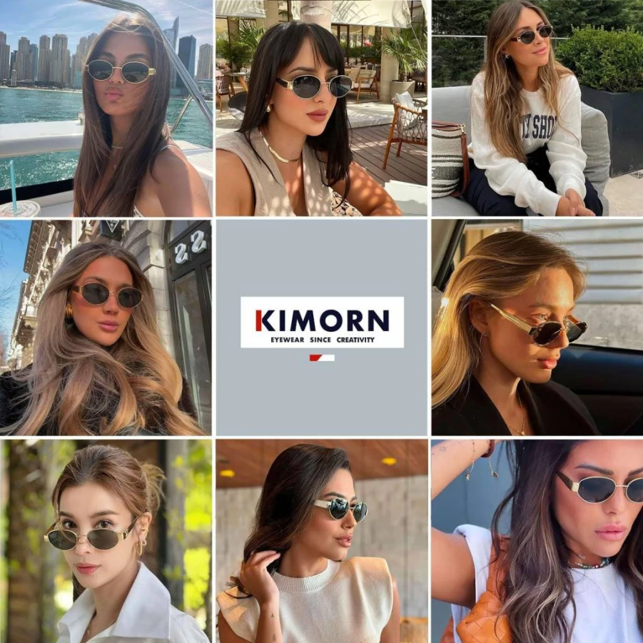 Kimorn Retro Oval Sunglasses for Women & Men – Classic UV400 Protection Shades – Trendy Vintage Style K1653