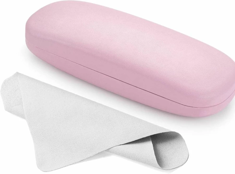 Marvolia Premium Hard Shell Eyeglass Case - Durable PU Leather Protective Cover for Glasses & Sunglasses
