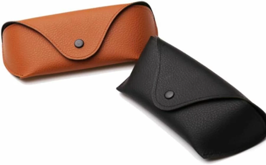 2 Pcs Teensery Portable Oxford Cloth Sunglasses Case with Snap Button Closure for Women & Men - Horizontal Eyeglass Holder