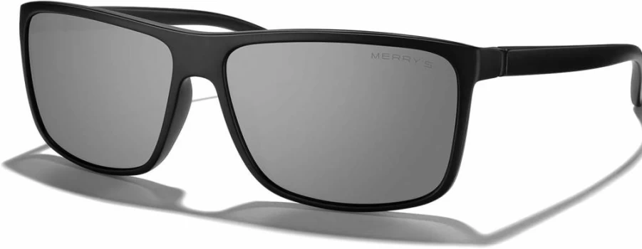 MERRY'S S8225 Polarized Sports Sunglasses for Men & Women - UV400 Protection for Cycling, Driving, Fishing - Lightweight Rectangular Frame