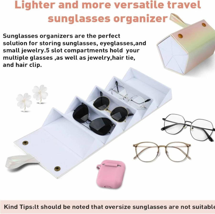 Ticacos Multi-Pair Travel Sunglasses Case - Durable Glasses Organizer for Women & Men, Compact Eyewear Holder for Trips