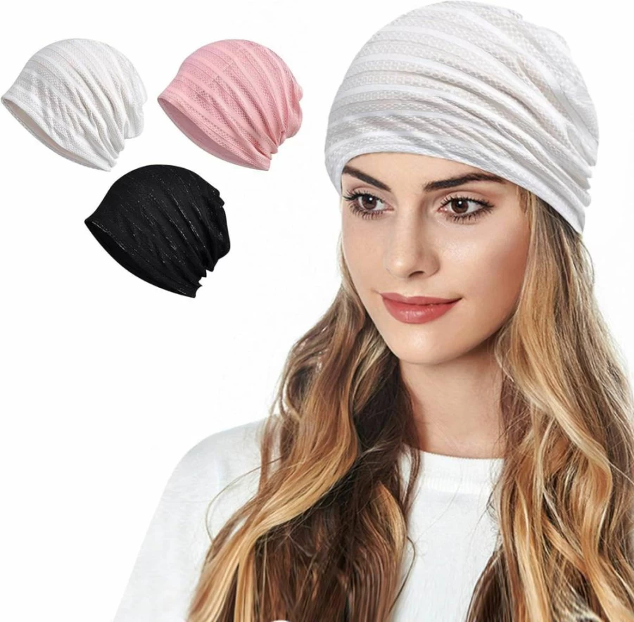 Ababalaya Women's & Men's Summer Boho Beanie Hat - Soft Baggy Skull Cap for Chemo, Sleep, and Casual Wear