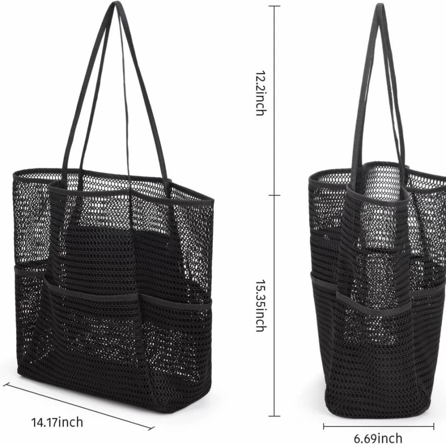 Tainehs Mesh Beach Tote Bag - Lightweight Waterproof Pool & Travel Bag for Women, Family Vacation Essentials 2025, Cruise & Beach Day Must-Have