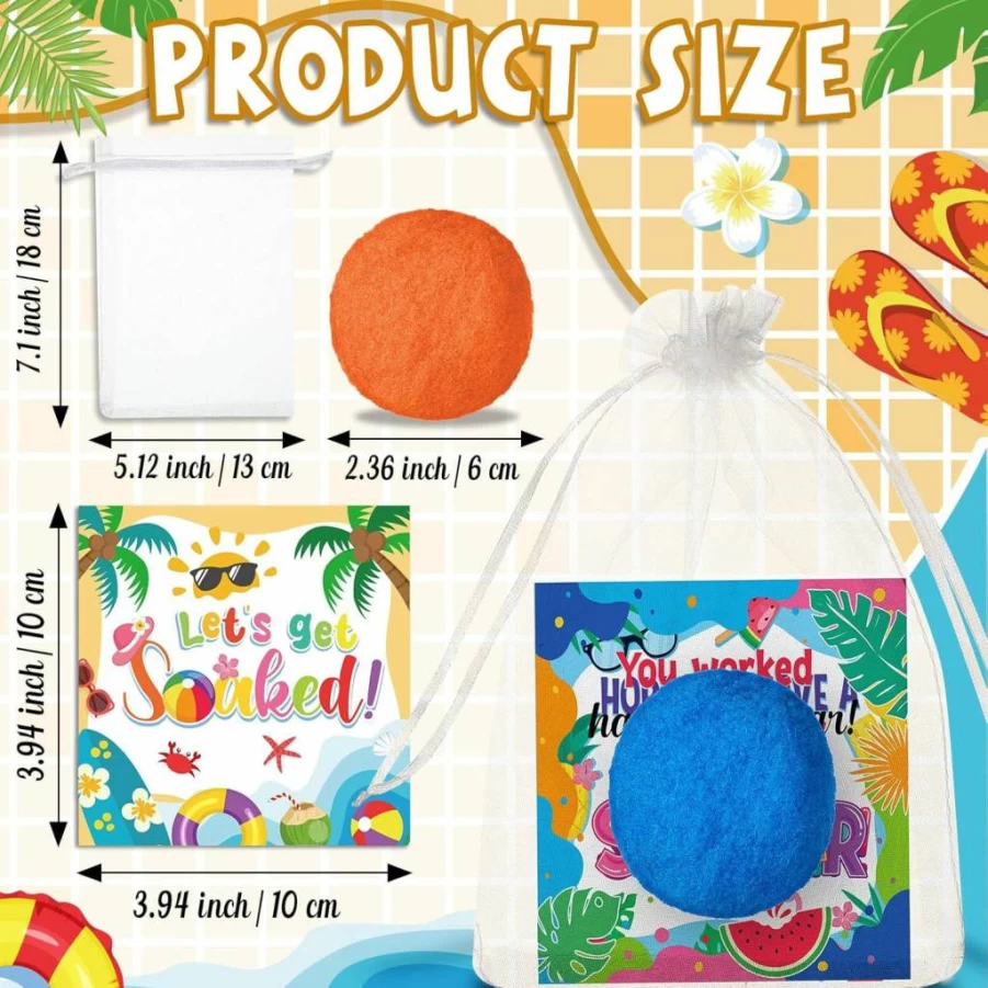 Blosssound 24-Pack Graduation Gift Set for Students - Water Balls, Summer Cards, and Party Bags - Ideal for Preschool, Kindergarten, and School Celebrations - Teacher Appreciation and Pool Party Supplies