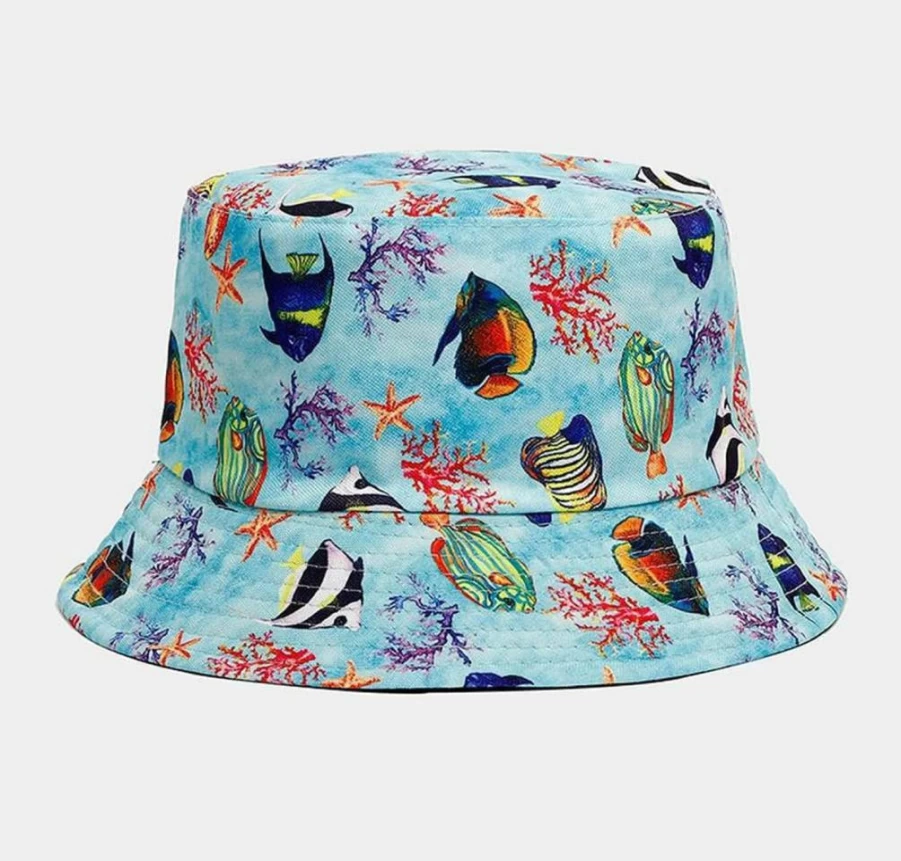 Quanhaigou Reversible Bucket Hat for Men & Women - Packable Sun Hat for Fishing, Hiking, Beach & Outdoor Activities