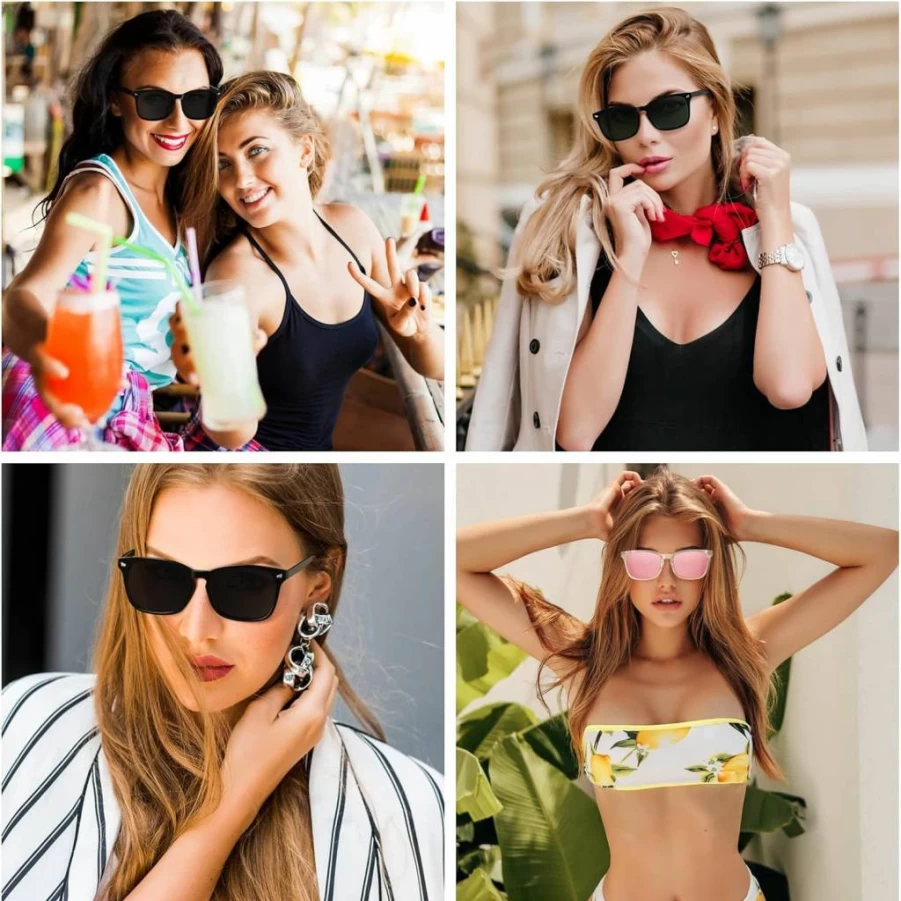 Ougenni Vintage Polarized Sunglasses for Women & Men – Retro Round UV Protection Lenses