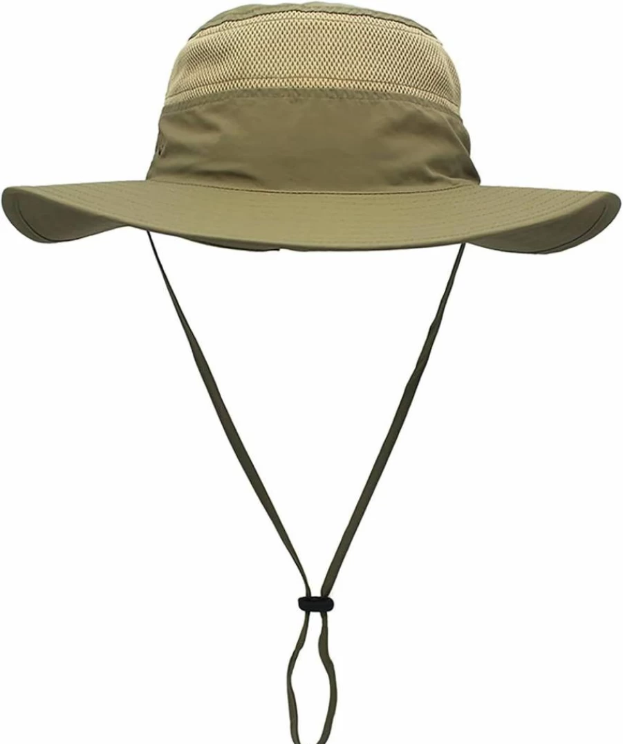 Dukars Unisex UPF 50+ Wide Brim Sun Hat, Waterproof Summer Boonie Cap for UV Protection Outdoor Activities