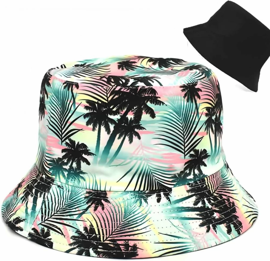 Abybela Reversible Bucket Hat for Women & Men - Double-Sided Cotton Sun Hat, Packable Fisherman Hat for Beach, Travel & Summer Vacation