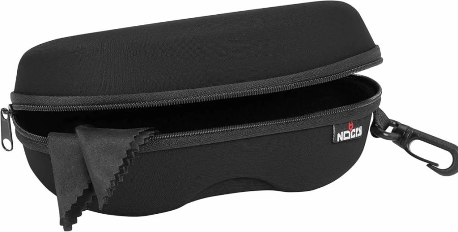 NoCry Safety Glasses Storage Case with Felt Lining, Reinforced Zipper & Belt Clip – Durable Protective Eyewear Holder