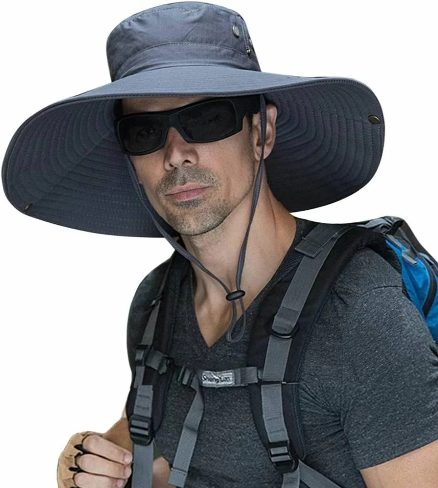 HUAMULAN 6" Wide Brim Bucket Hat for Men & Women - UPF Sun Protection for Fishing, Hiking, Gardening, Safari, Camping Outdoor Activities