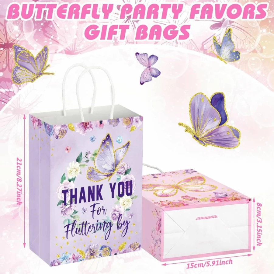 Outus 24-Piece Summer Pool Party Favor Bags - Beach Themed Goodie Bags for Kids, Hawaiian Luau Candy Treat Bags, Durable Paper Gift Bags for Swimming Pool Parties & Summer Events