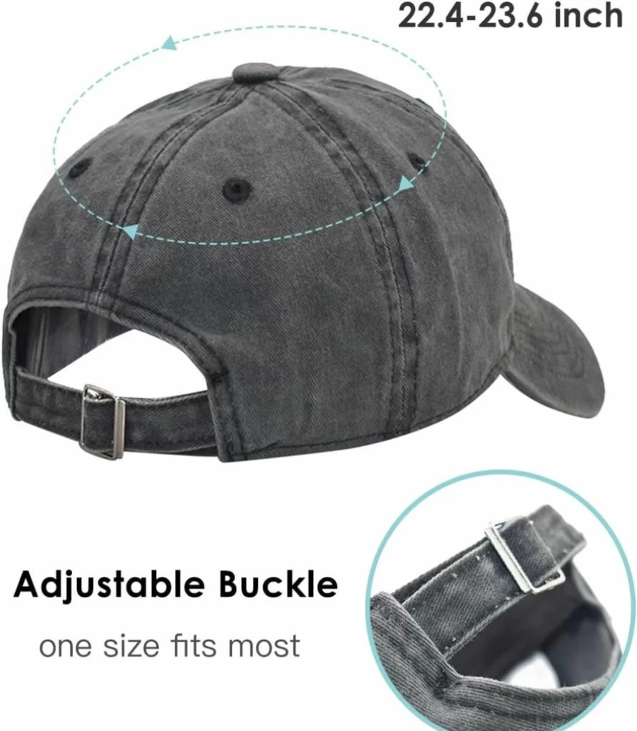 Century Star Distressed Cotton Baseball Cap for Men & Women - Adjustable Dad Hat for Golf, Running, Summer Outdoor Activities