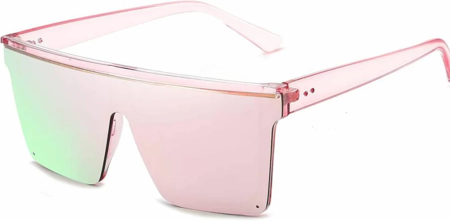 Dollger Square Oversized Sunglasses for Women & Men - Fashionable Flat Top Big Frame Shades with UV Protection