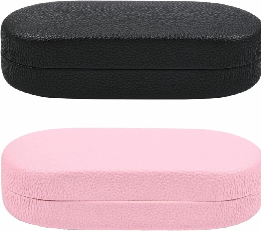 ZKFLLO 2 Pack Durable Hard Shell Sunglasses Case - Protective Eyewear Storage for Sunglasses & Eyeglasses, Travel-Friendly Design