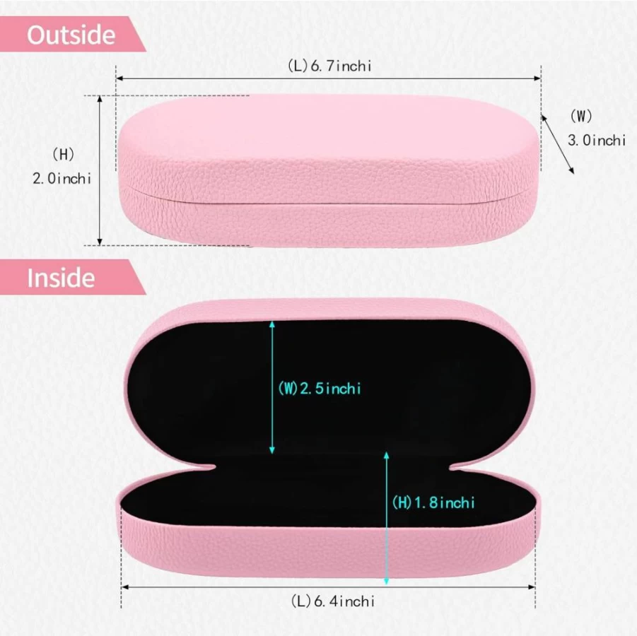 ZKFLLO 2 Pack Durable Hard Shell Sunglasses Case - Protective Eyewear Storage for Sunglasses & Eyeglasses, Travel-Friendly Design