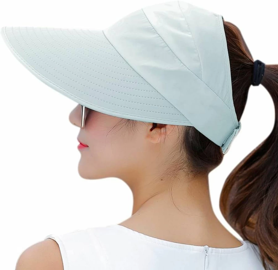 HINDAWI Women's Wide Brim Sun Hat with UV Protection – Packable Summer Beach Visor for Outdoor Activities