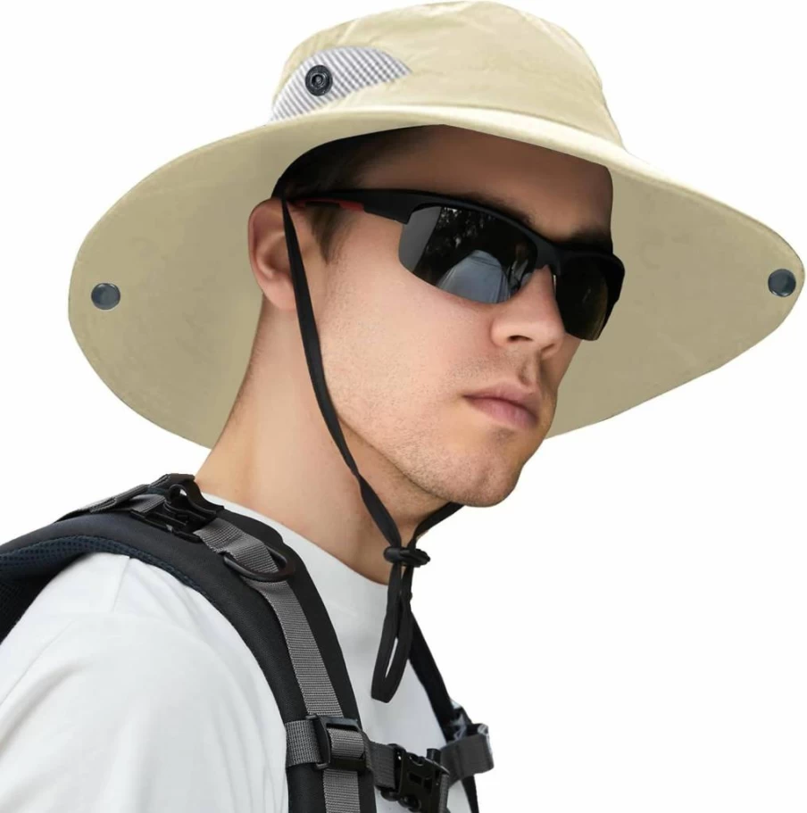 ZOORON UPF50+ Sun Hat for Men & Women - Wide Brim Waterproof Bucket Hat for Fishing, Hiking, Camping & Outdoor Activities