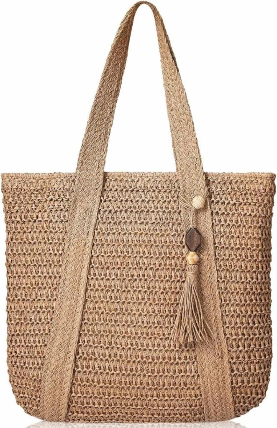 Pleneal Mesh Beach Tote Bag for Women - Lightweight Summer Shoulder Bag for Pool, Vacation, and Travel