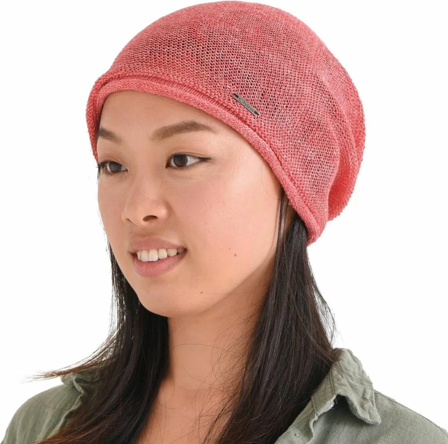 CHARM Linen Beanie Hat for Men & Women - Breathable Slouchy Summer Knit Cap, Cooling Baggy Unisex Design