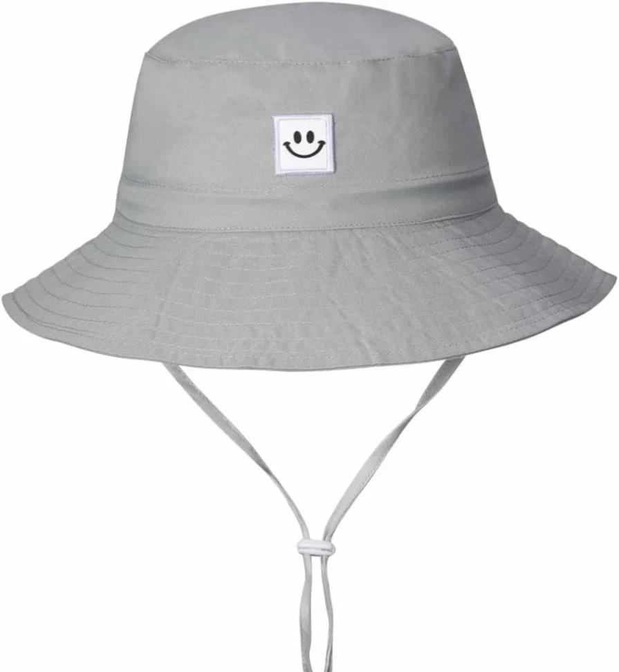 MaxNova UPF 50+ Baby Sun Hat with Smile Face - Adjustable Bucket Hat for Boys & Girls 0-7 Years, Toddler Sun Protection Outdoor Play