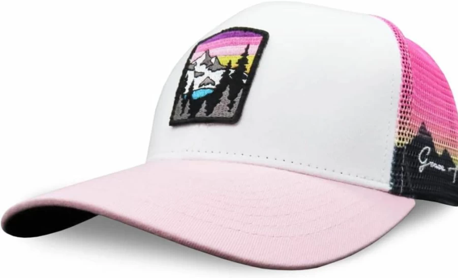 Grace Folly Women's Summer Beach Trucker Hat - Adjustable Snapback Baseball Cap for Outdoor Fashion