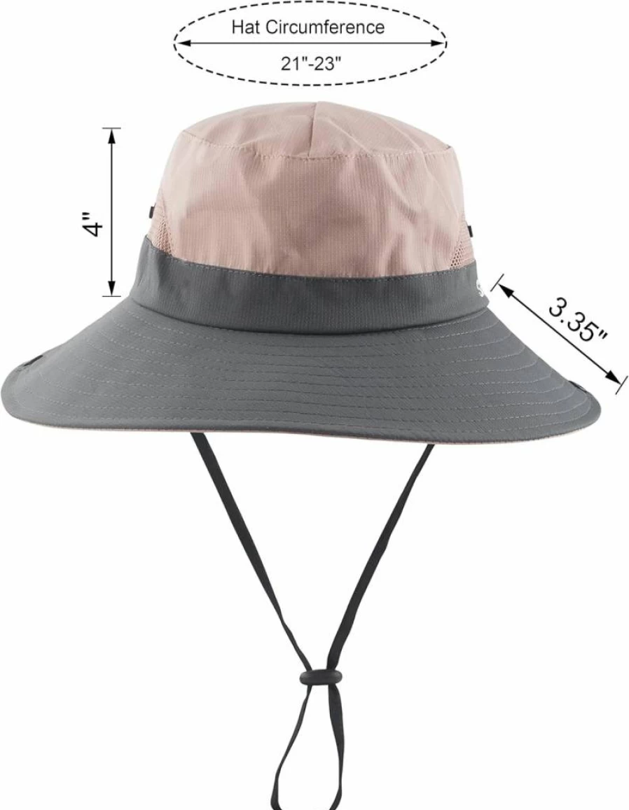 Mukeyo Women's Wide Brim Sun Hat UPF 50+ UV Protection Foldable Ponytail Bucket Cap for Beach Fishing Hiking Summer Outdoor Activities