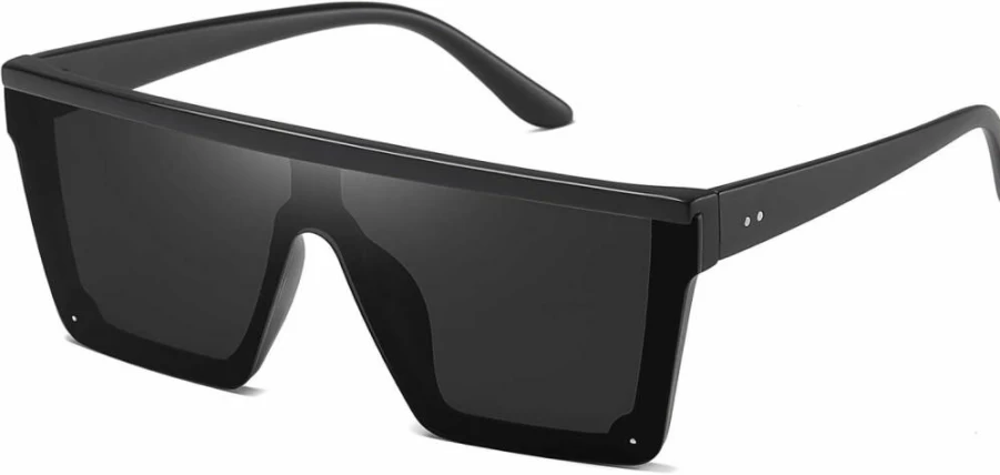 STORYCOAST Square Sunglasses for Women & Men - Fashion Big Frame Flat Top Mirror Lens UV Protection Sun Glasses