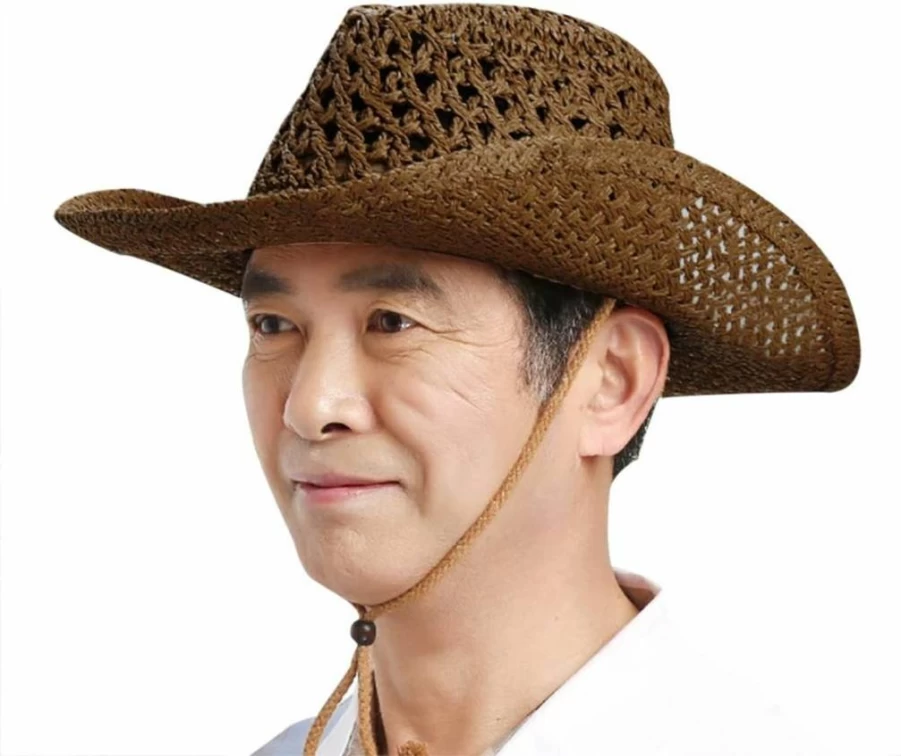 Clobeau Straw Hat for Women & Men - Wide Brim Cowboy Sun Hat for Beach, Summer Travel, and Costume, Floppy Bush Sombrero Sunhat