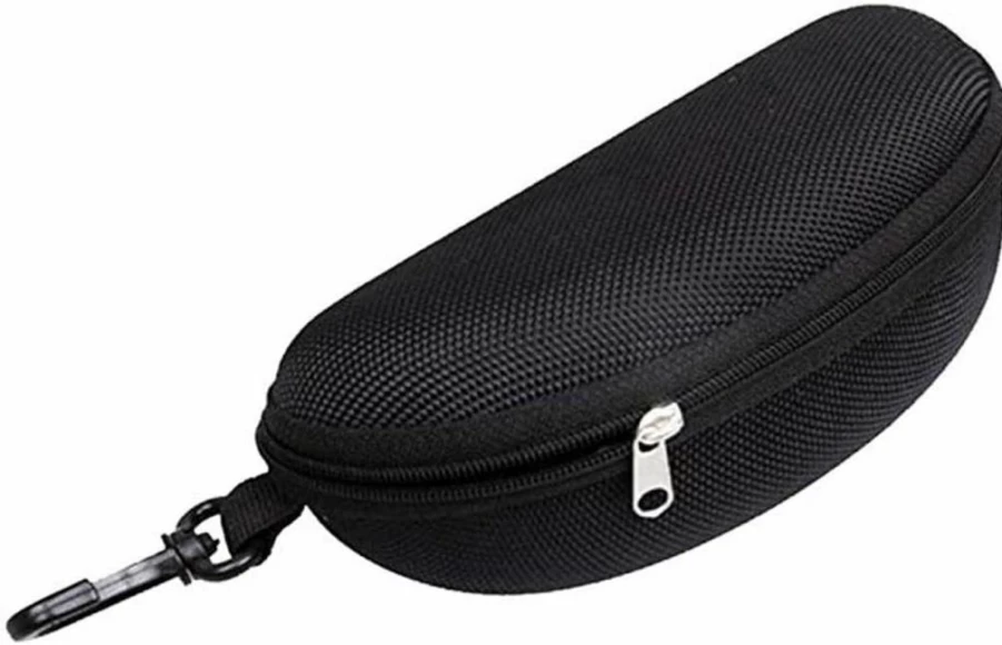 LERTREE Portable Waterproof Sunglasses Case with Zipper Hard Shell Protective Box and Clip for Eyeglasses Storage