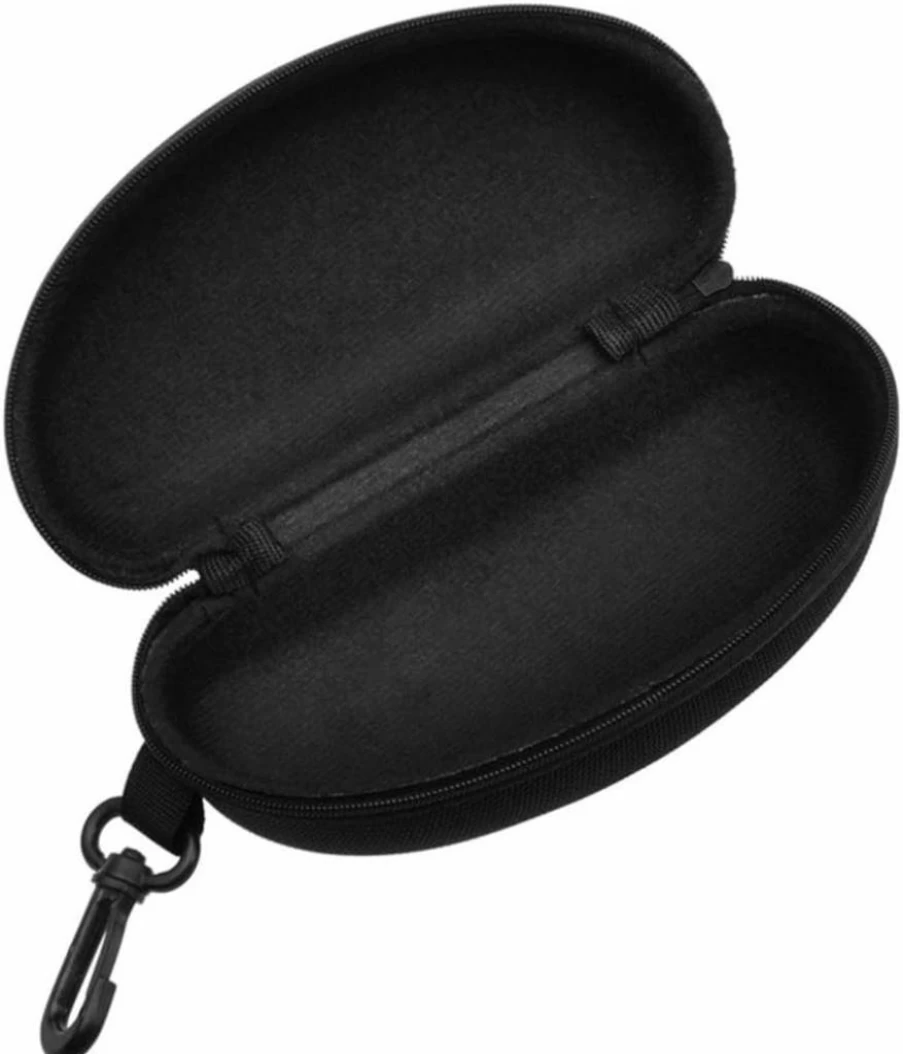 LERTREE Portable Waterproof Sunglasses Case with Zipper Hard Shell Protective Box and Clip for Eyeglasses Storage