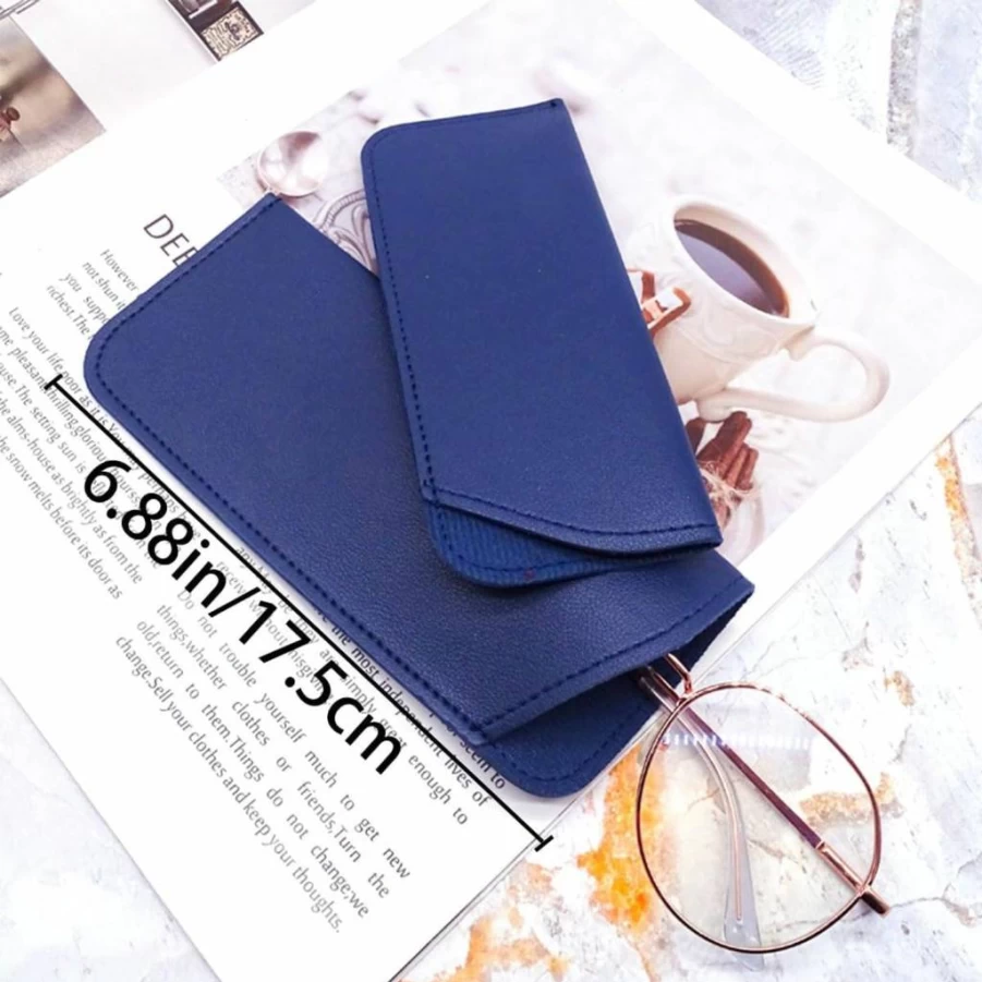 12 Pcs AddLotLot Leather Sunglasses Cases - Slim Portable Travel Eyewear Pouch for Men, Women & Kids - Multi-Color Soft Glasses Storage for All Types of Shades