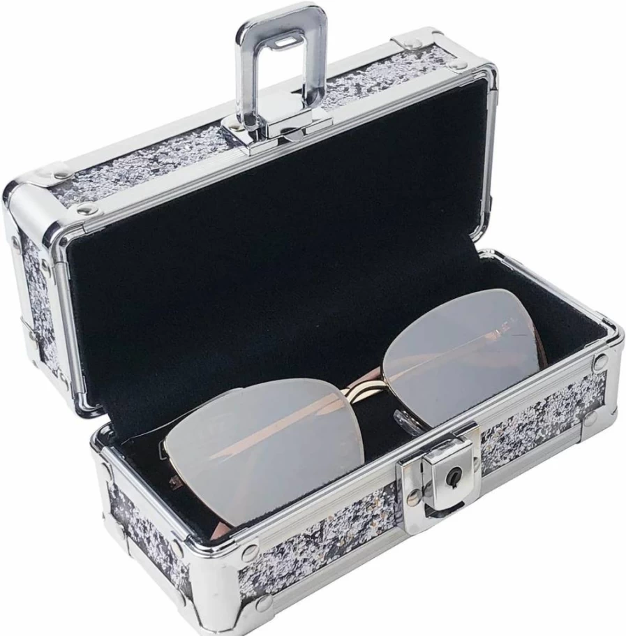 Vaultz VZ03632 Tactical Black Locking Sunglass Case for Sports & Outdoor Activities