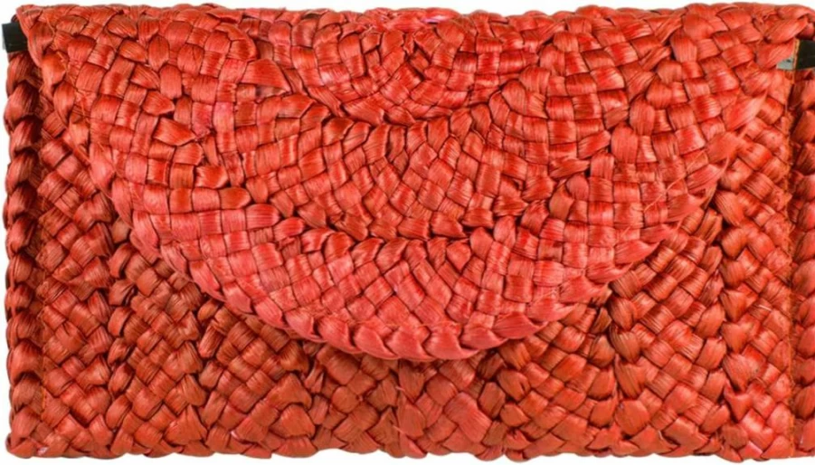Freie Liebe Woven Straw Clutch Purse for Women - Summer Beach Envelope Handbag
