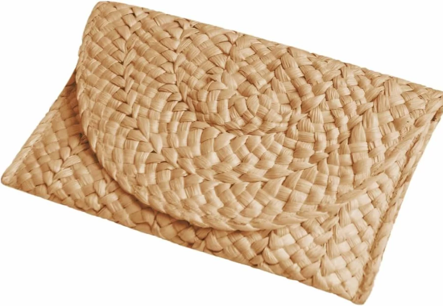 Fozehlad Woven Straw Clutch Purse for Women - Summer Beach Raffia Handbag for Vacation & Travel Accessories