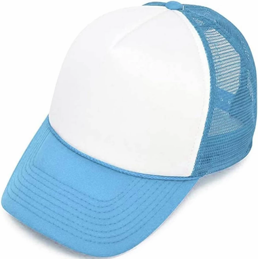 MR.R Snapback Trucker Hat - 2-Pack Sublimation Ready Polyester Mesh Caps, Adjustable Two-Tone Summer Hats for Men & Women