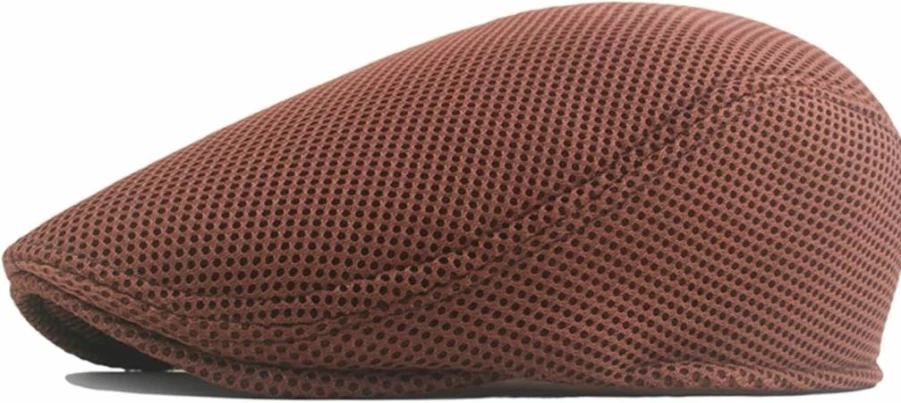 Meioro Men's Summer Breathable Mesh Flat Cap - Ivy Newsboy Beret, Gatsby Driving Hat for Full Head Coverage