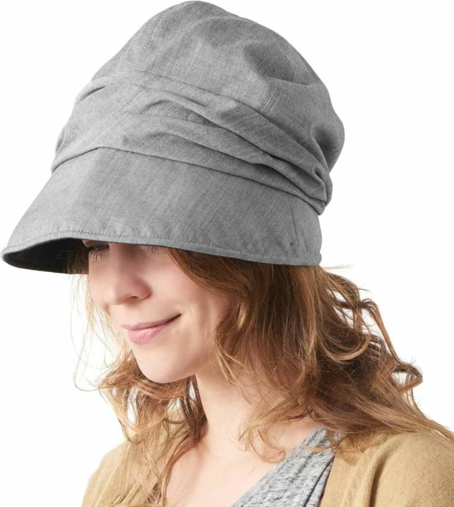 CHARM Women's Summer Sun Hat - Wide Brim Organic Cotton SPF 50+ UV Protection Beach Cap