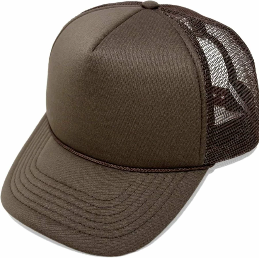 DALIX Solid Color Trucker Hat - Lightweight Mesh Cap with Adjustable Strap & Small Braid Design for Men and Women
