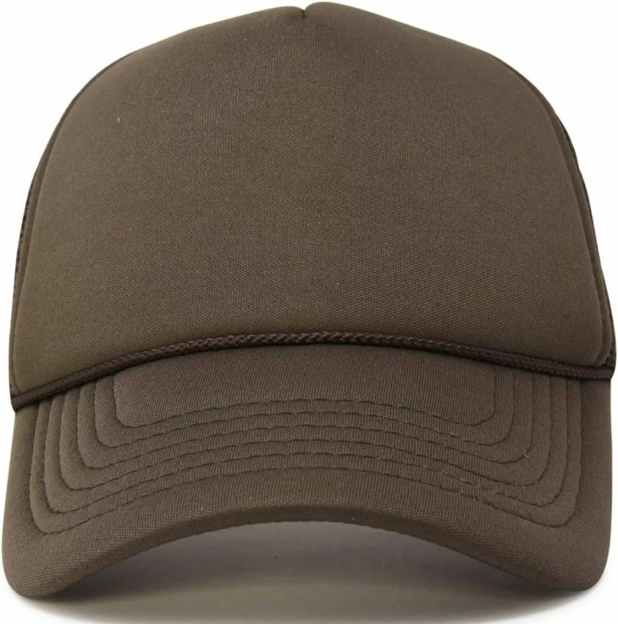 DALIX Solid Color Trucker Hat - Lightweight Mesh Cap with Adjustable Strap & Small Braid Design for Men and Women